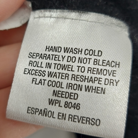 CHARTER CLUB Pure Cashmere Embellished Layered-Look Sweater Large Black & White - Picture 7 of 9